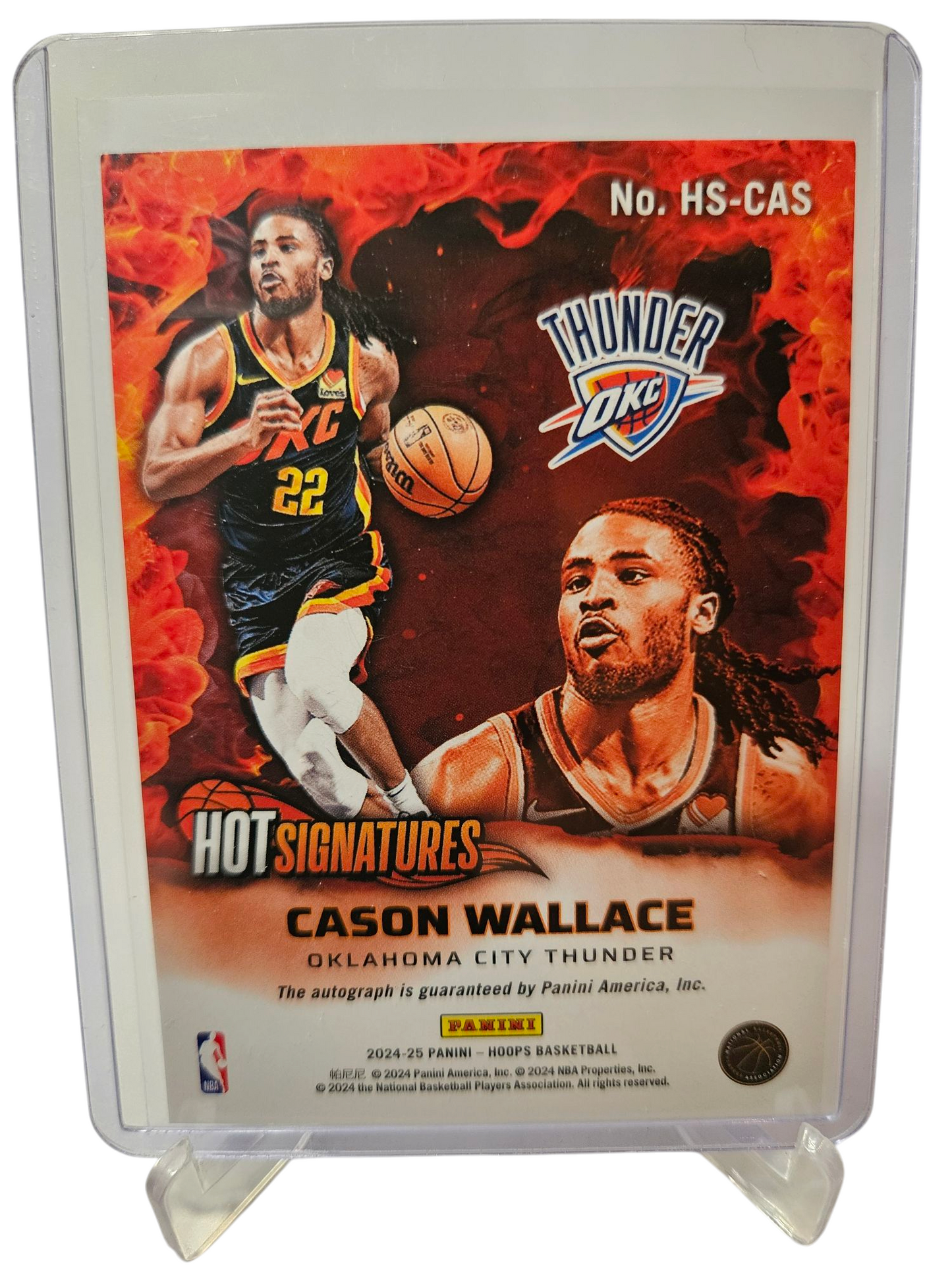 2024-25 Panini Hoops #HS-CAS Cason Wallace Hot Signatures