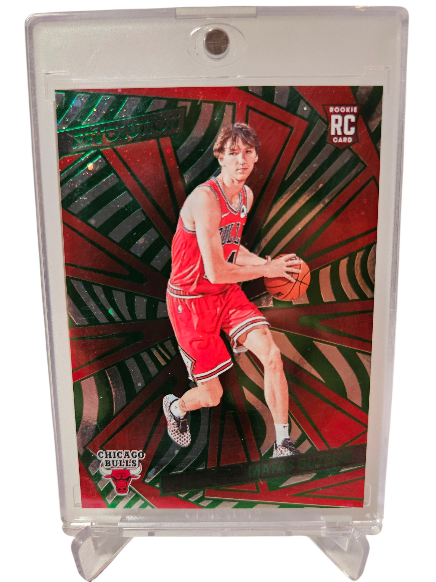 2024-25 Panini Revolution #129 Matas Buzelis Rookie Card Green Cosmo 67/75
