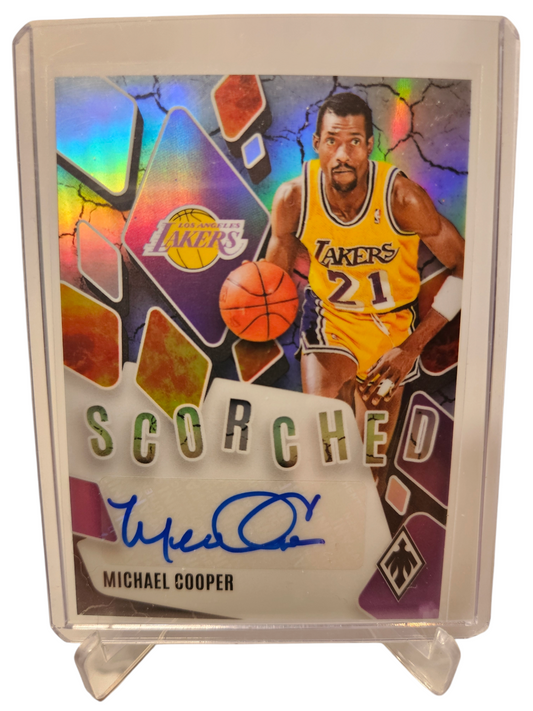 2023-24 Panini Phoenix #SCS-MCP Michael Cooper Scorched Autograph 57/99