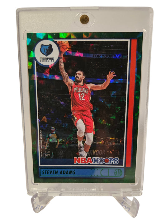2021-22 Panini Hoops #114 Steven Adams Green Checkerboard Holo 14/25
