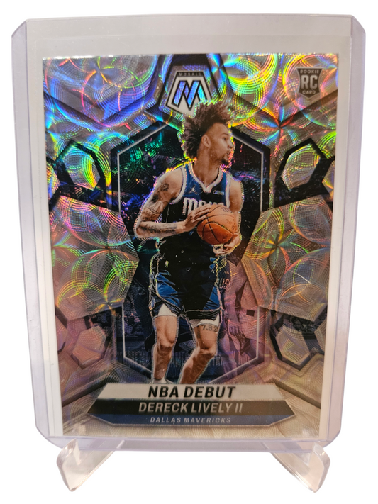 2023-24 Panini Mosaic International #265 Dereck Lively II NBA Debut Silver Scope Prizm