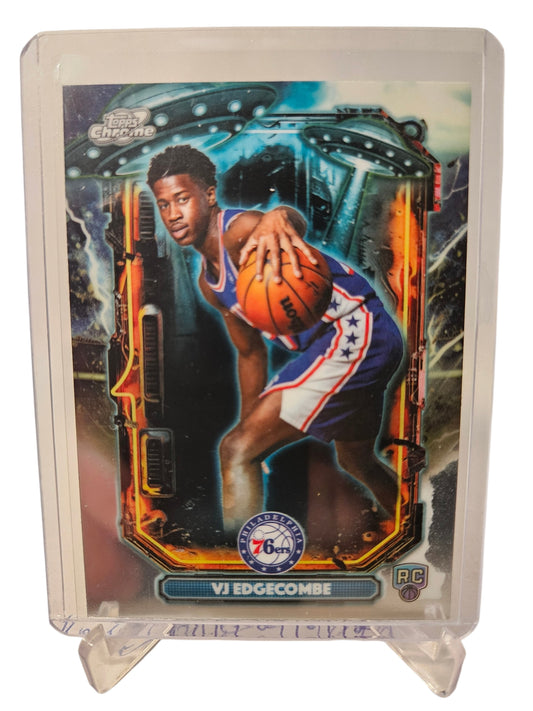 2025 Topps Chrome Cosmic #ET-15 VJ Edgecombe Rookie Card Extra Terrestrial
