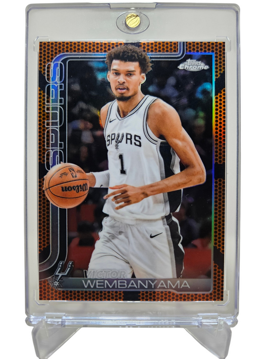 2025 Topps Chrome #221 Victor Wembanyama Basketball Border Refractor