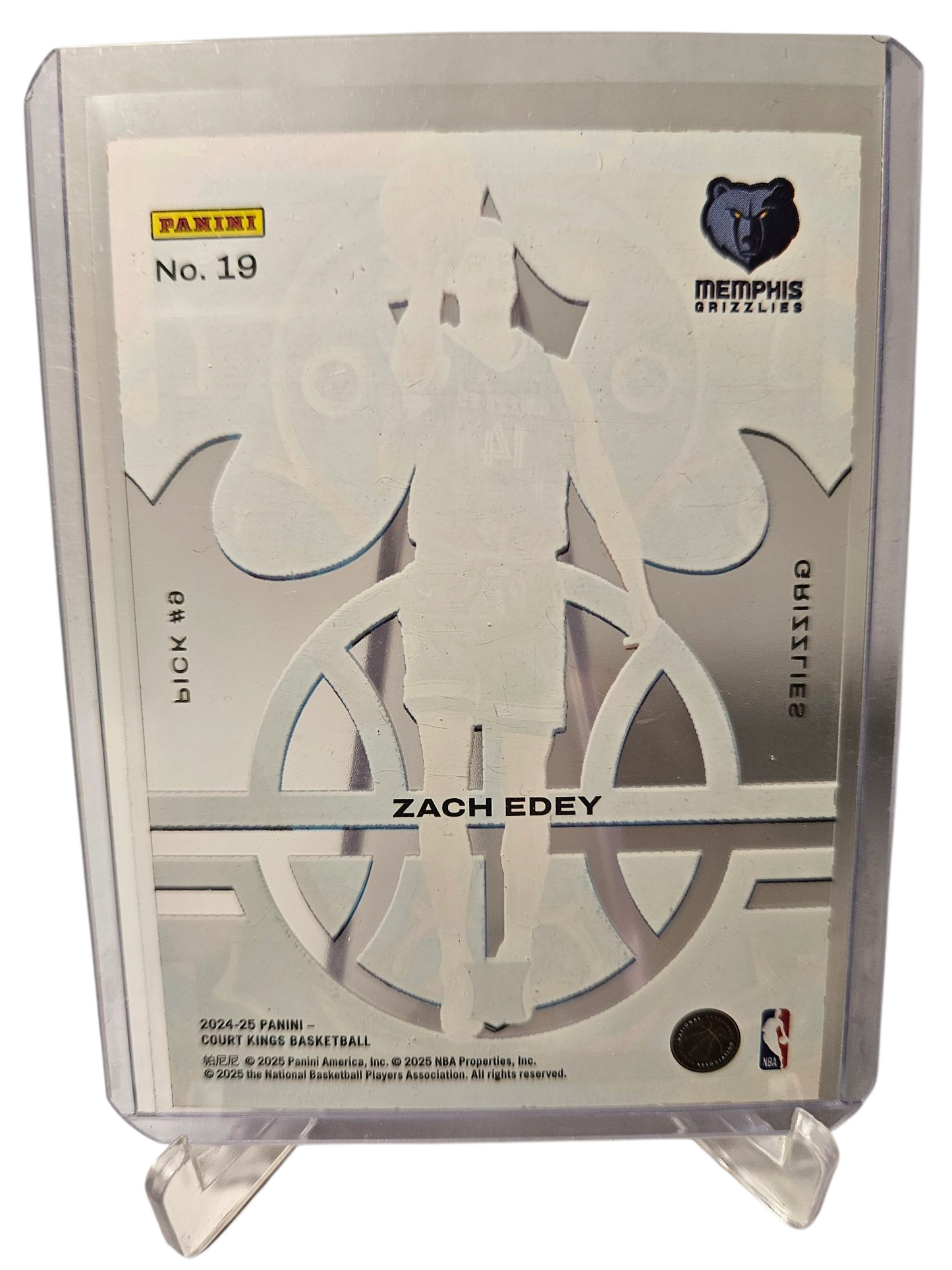 2024-25 Panini Court Kings #19 Zach Edey Rookie Card Acetate