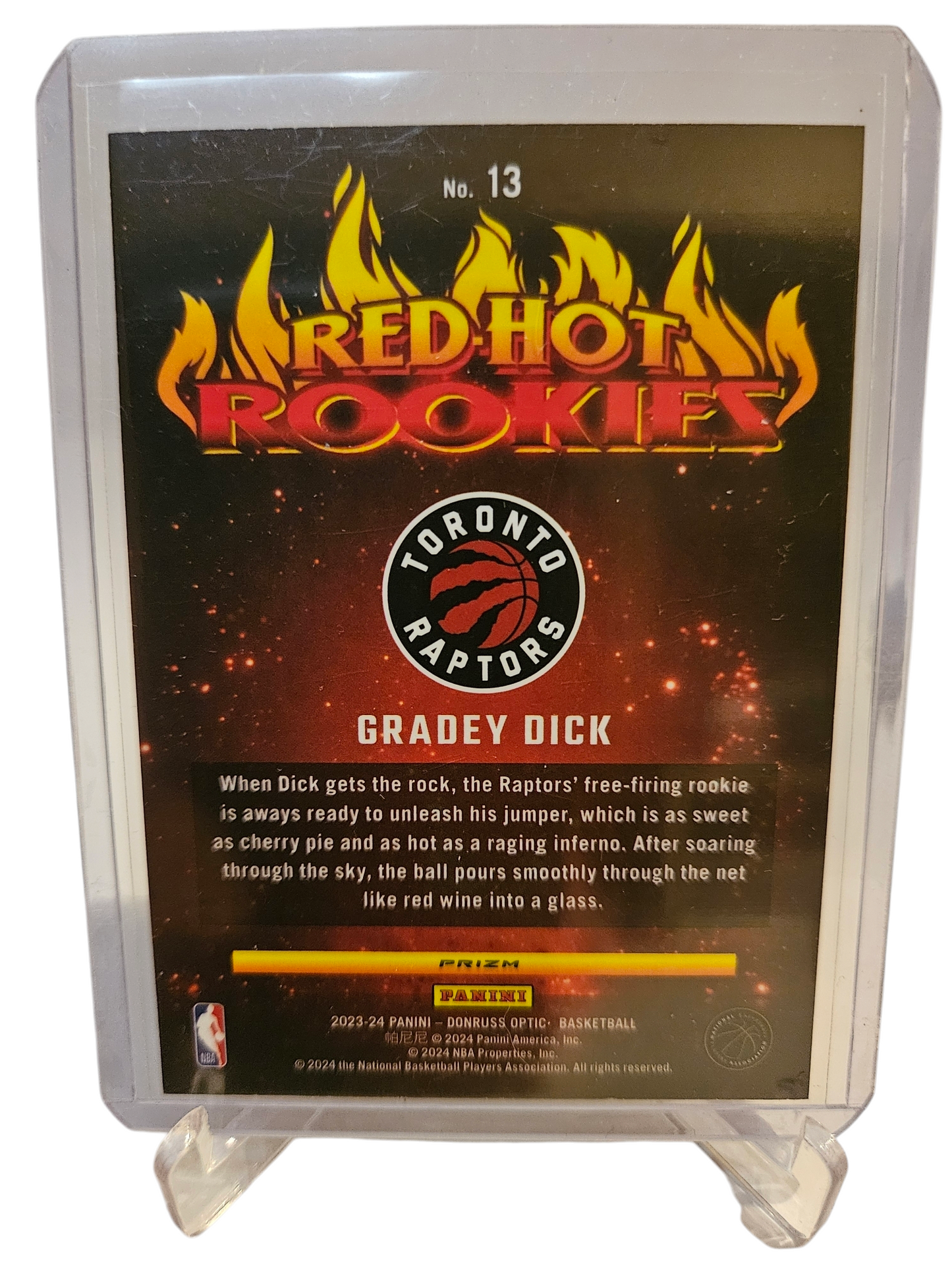 2023-24 Panini Donruss Optic #13 Gradey Dick Red Hot Rookies Silver Holo