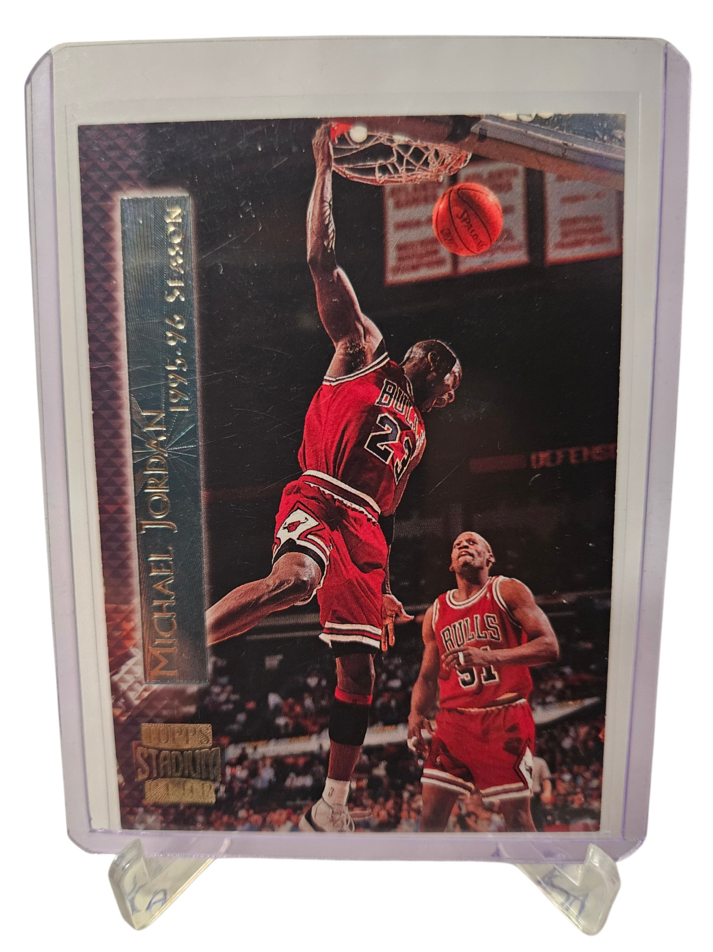 1996 Topps Stadium Club #SM2 Michael Jordan 1995-96 Season Shining Moments