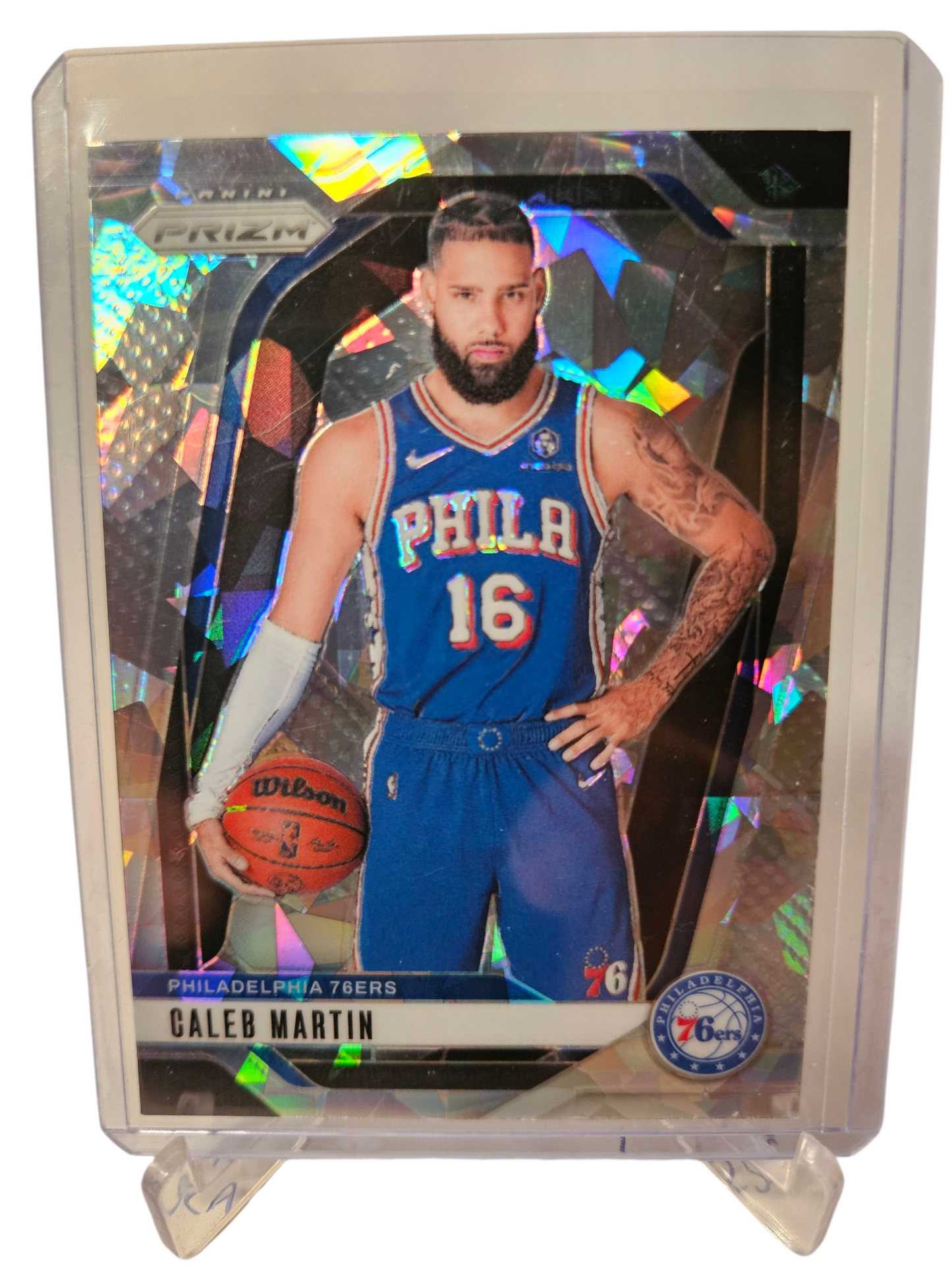 2024-25 Panini Prizm #67 Caleb Martin Silver Cracked Ice Prizm