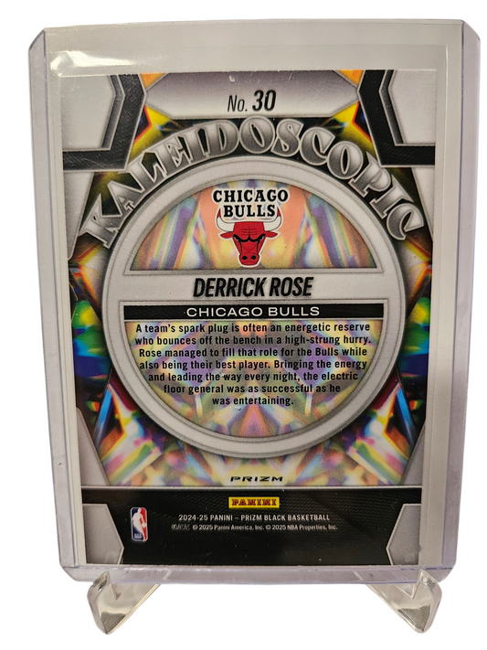 2024-25 Panini Prizm Black #30 Derrick Rose Kaleidoscopic Silver Prizm