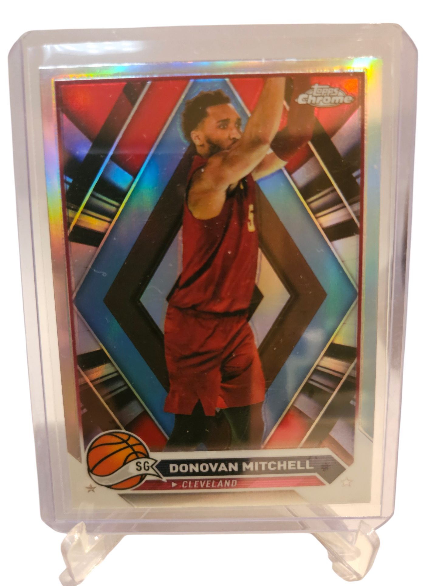 2023-24 Topps Chrome #45 Donovan Mitchell Refractor