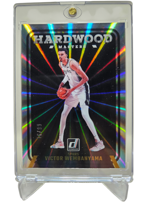 2024-25 Panini Donruss #1 Victor Wembanyama Hardwood Masters Silver Holo Laser 16/99