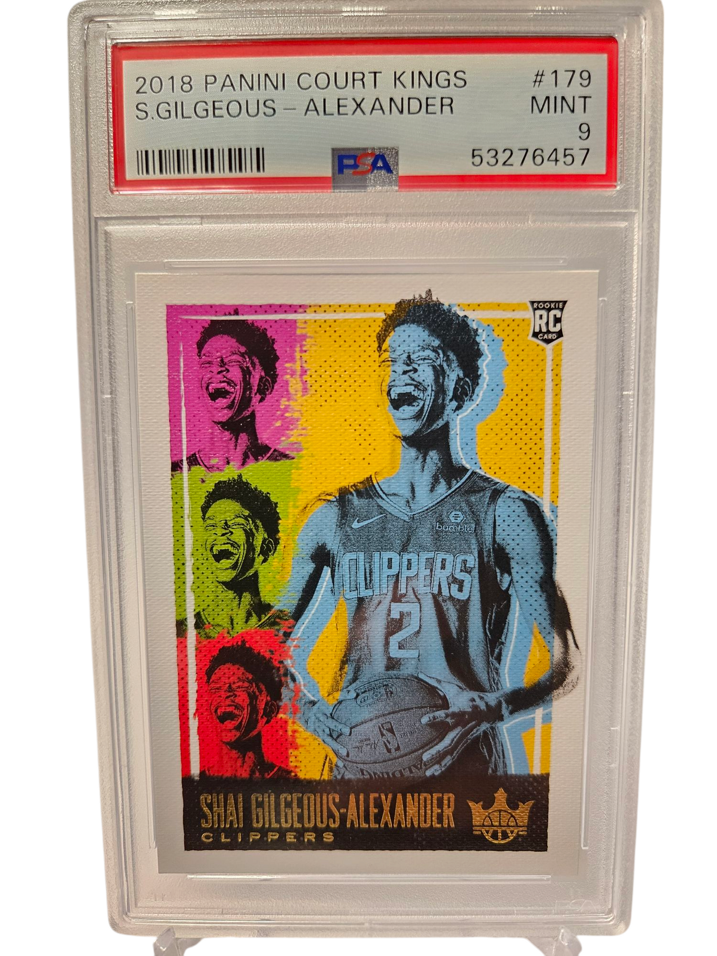 2018 Panini Court Kings #179 Shai Gilgeous Alexander Rookies III PSA9 Mint