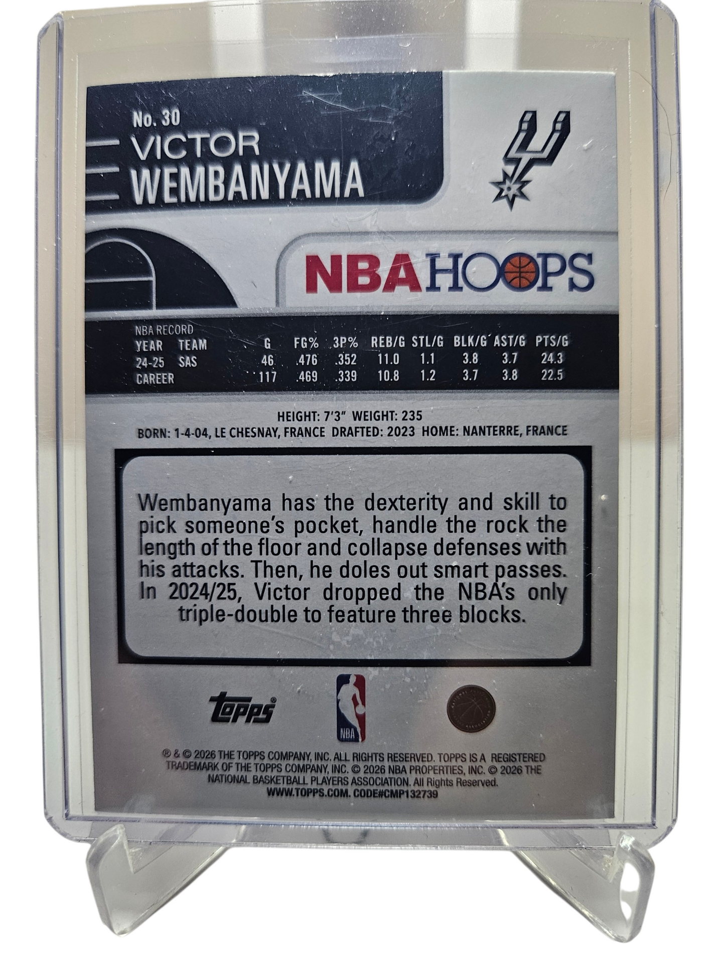 2025-26 Topps Hoops #30 Victor Wembanyama