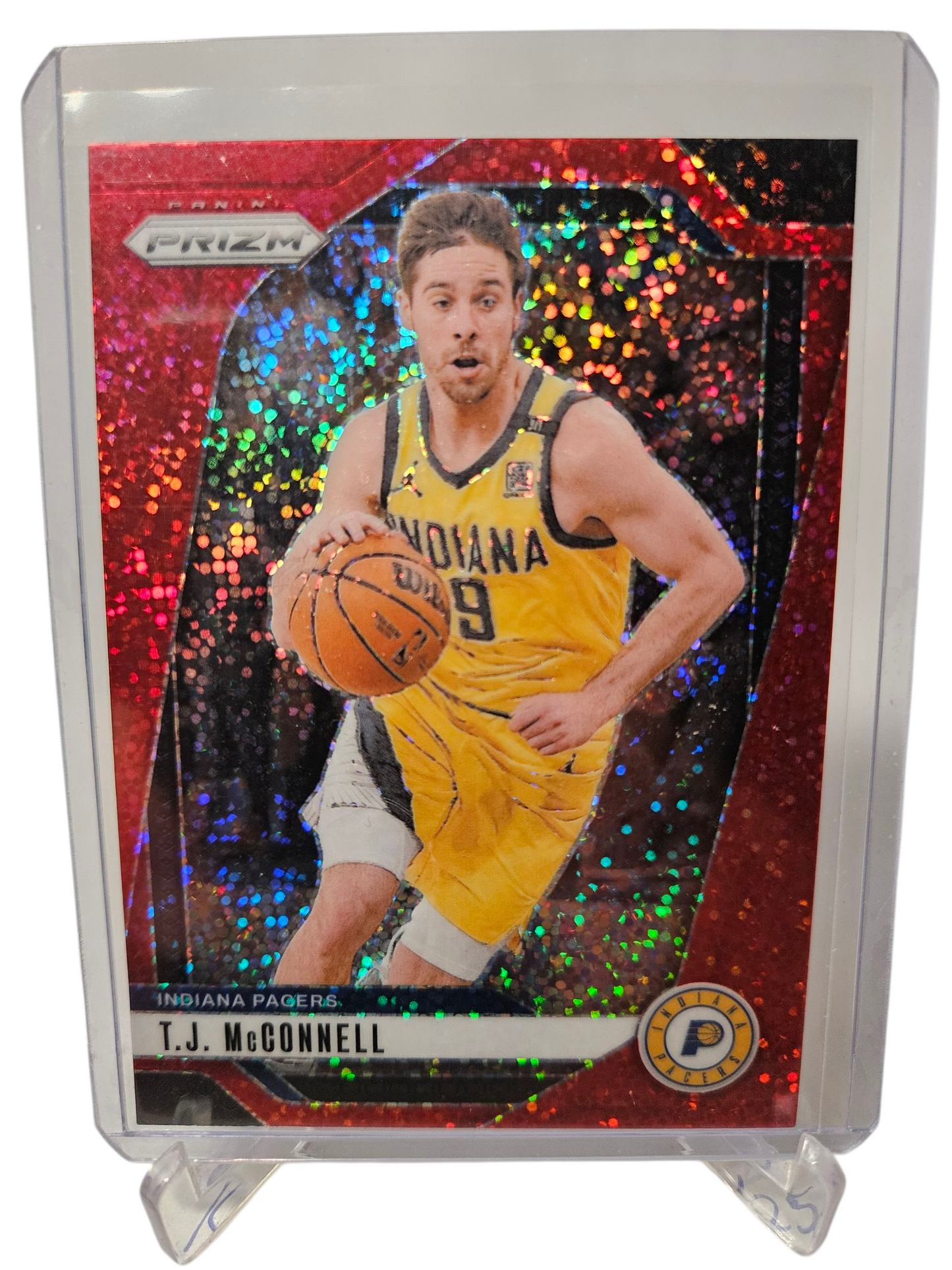 2024-25 Panini Prizm #191 TJ McConnell Red Sparkle Prizm