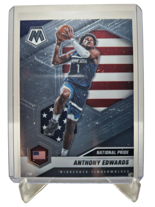 2020-21 Panini Mosaic #252 Anthony Edwards Rookie Card National Pride