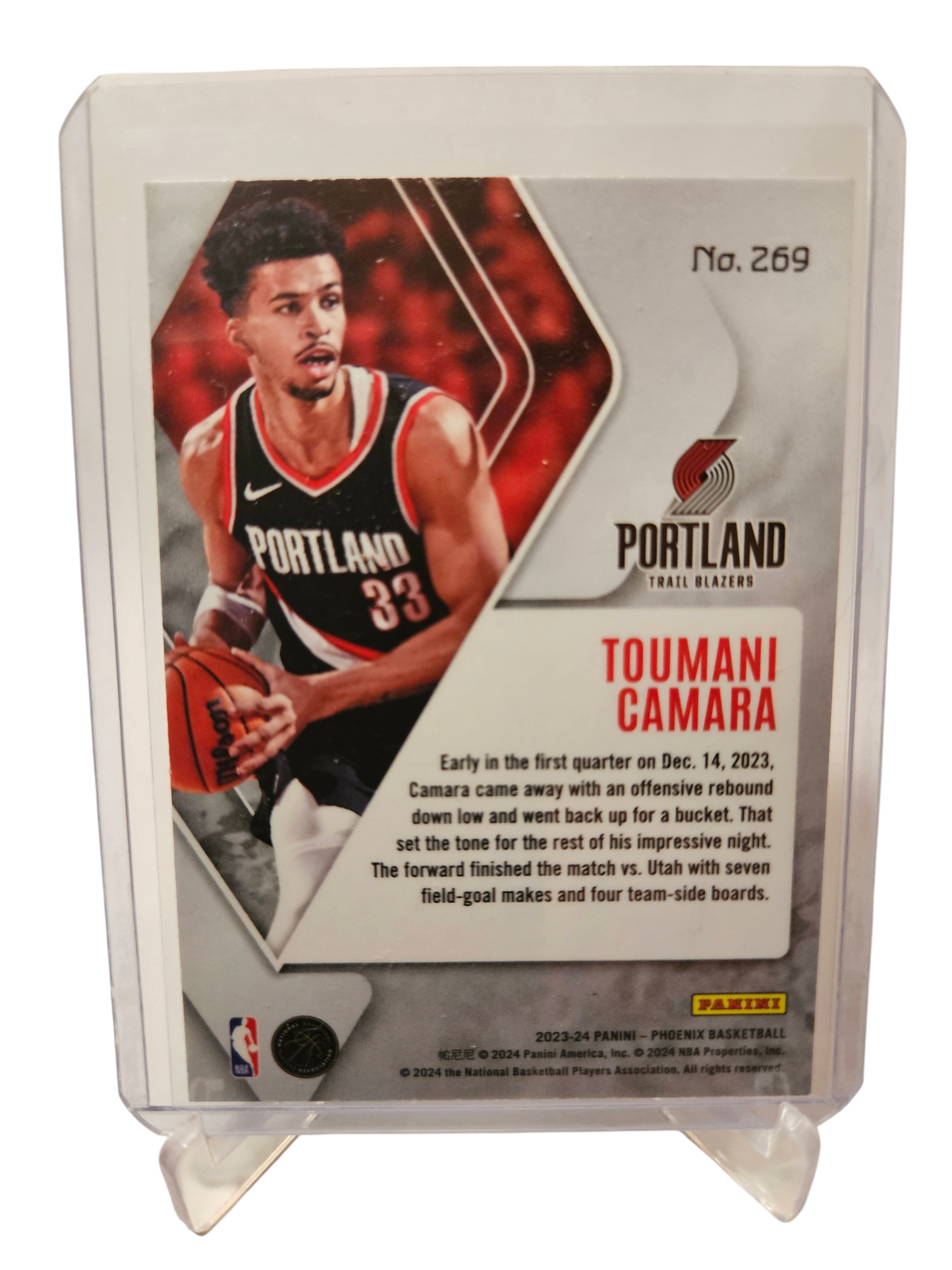 2023-24 Panini Phoenix #269 Toumani Camara Rookie Card