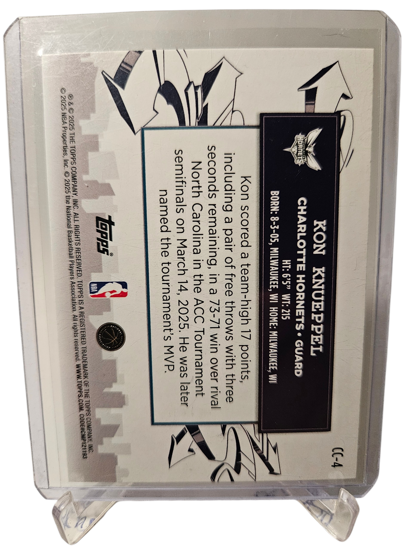 2025 Topps #CC-4 Kon Knueppel Rookie Clutch City