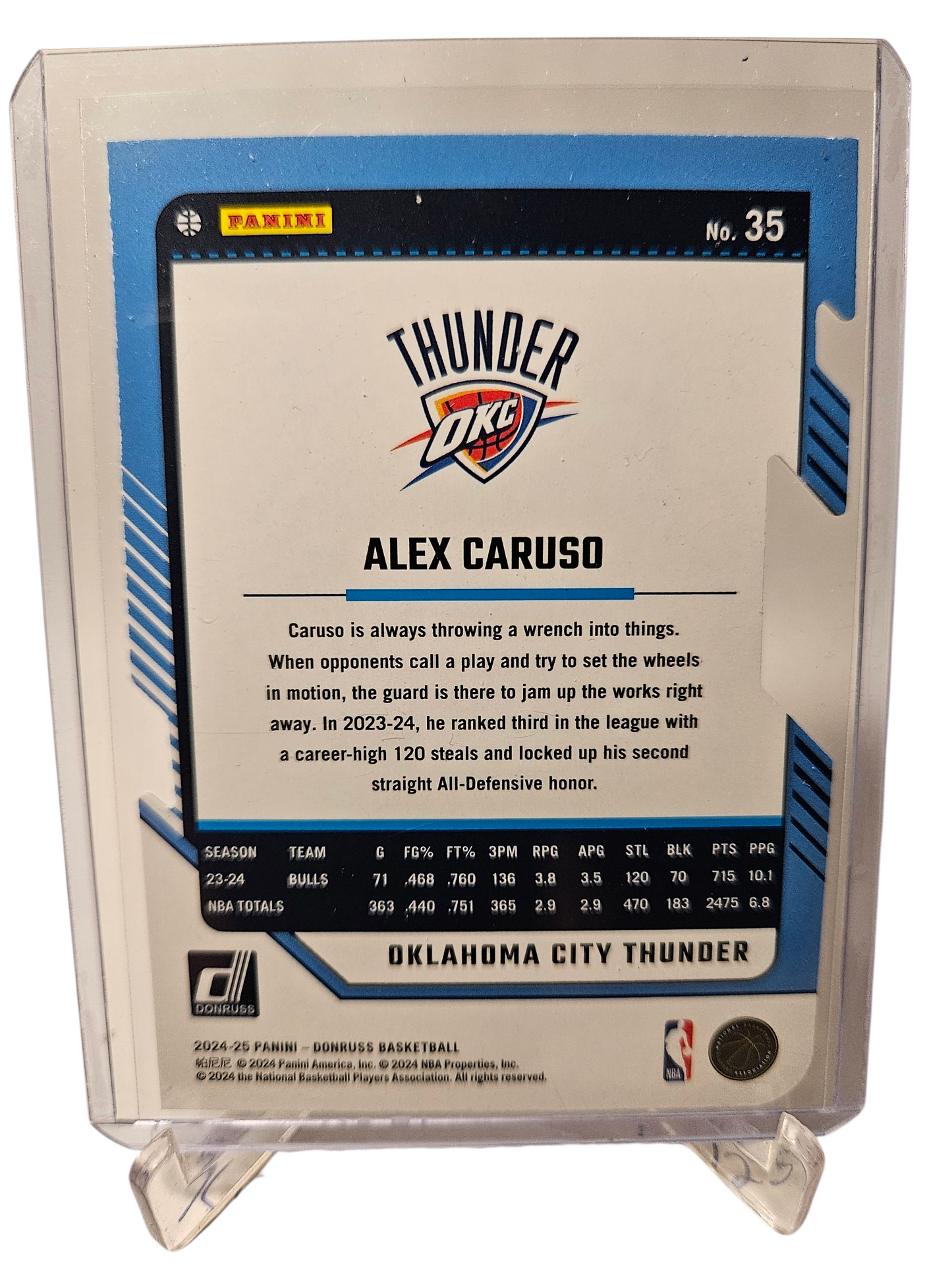 2024-25 Panini Donruss #35 Alex Caruso Die Cut Silver Holo 02/25