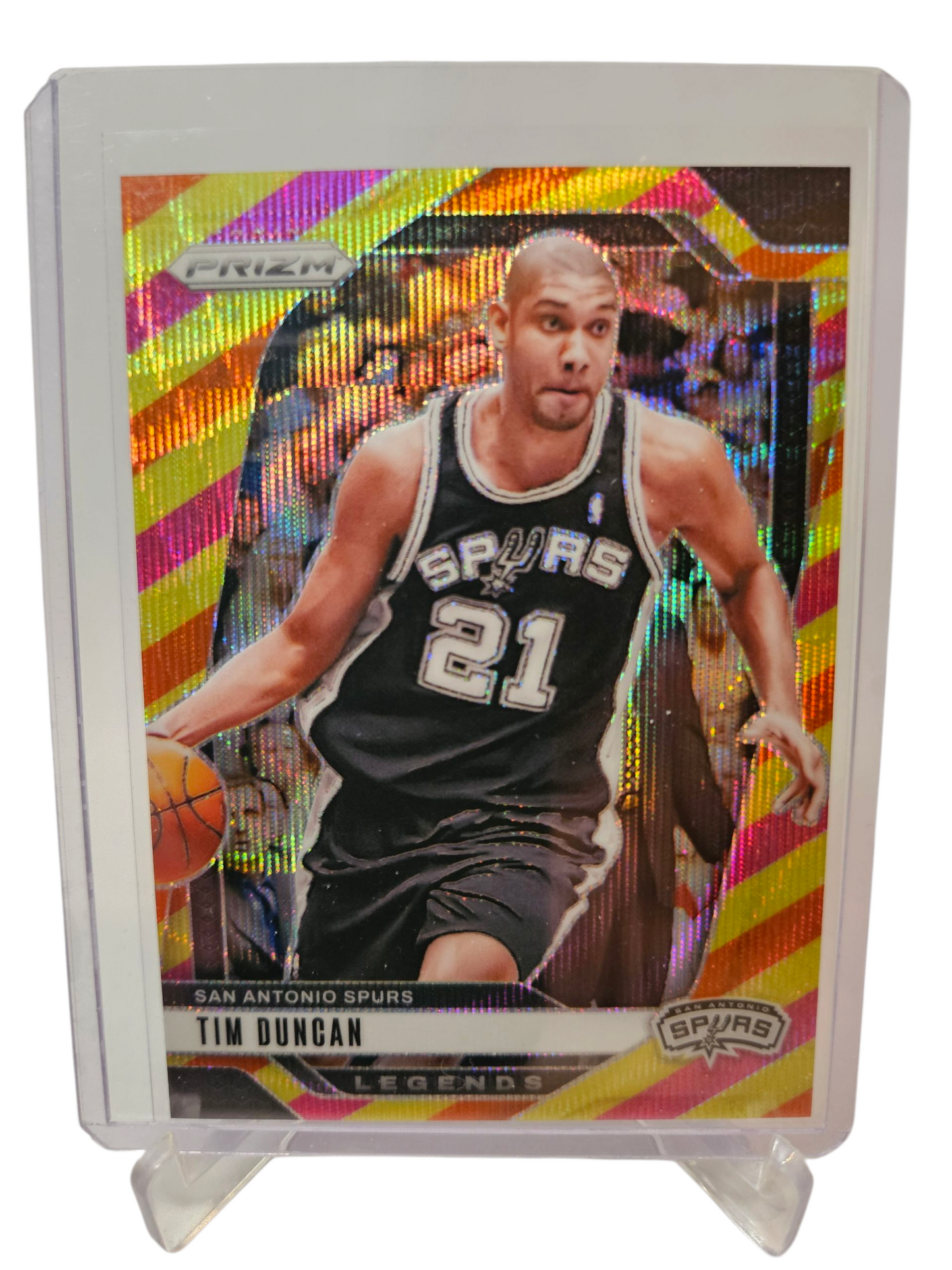 2024-25 Panini Prizm #297 Tim Duncan Red Gold Wave Prizm 62/88