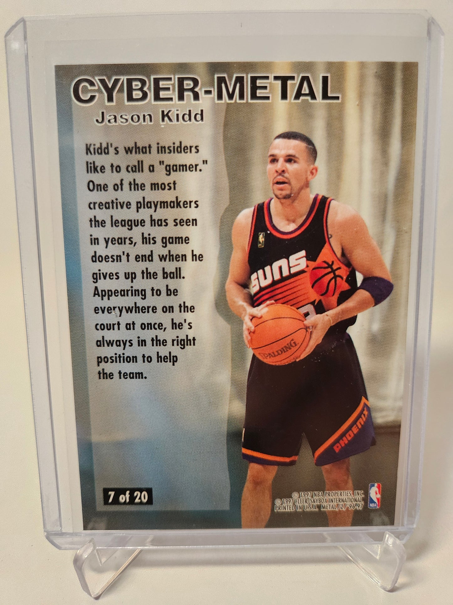 1996-97 Fleer Metal #7 of 20 Jason Kidd Cyber-Metal