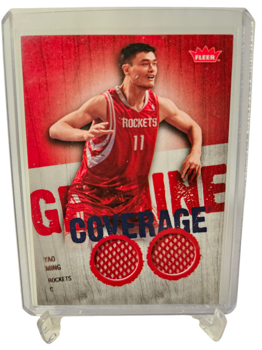 2008-09 Fleer #GC-YM Yao Ming Genuine Coverage Duel Game Worn Patches