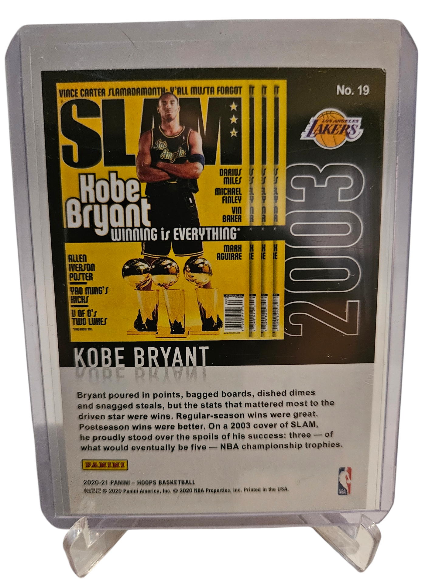 2020-21 Panini Hoops #19 Kobe Bryant Slam