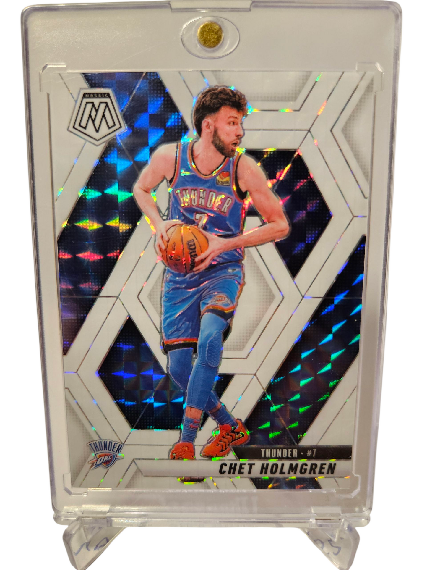 2024-25 Panini Mosaic #63 Chet Holmgren White Mosaic Prizm 23/25