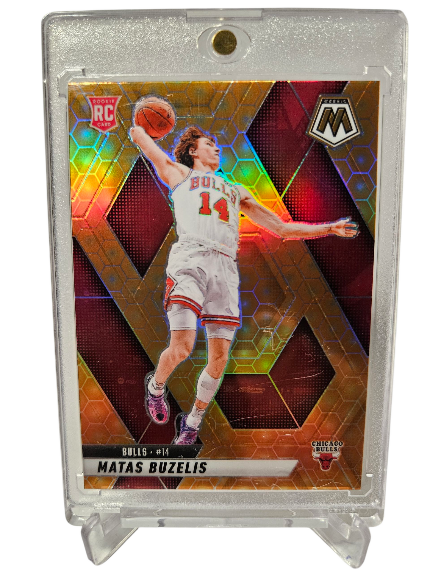 2024-25 Panini Mosaic #223 Matas Buzelis Rookie Card Honeycomb Mosaic Prizm SP