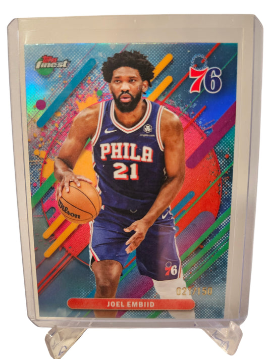 2025 Topps Finest #230 Joel Embiid Rare Refractor 021/150