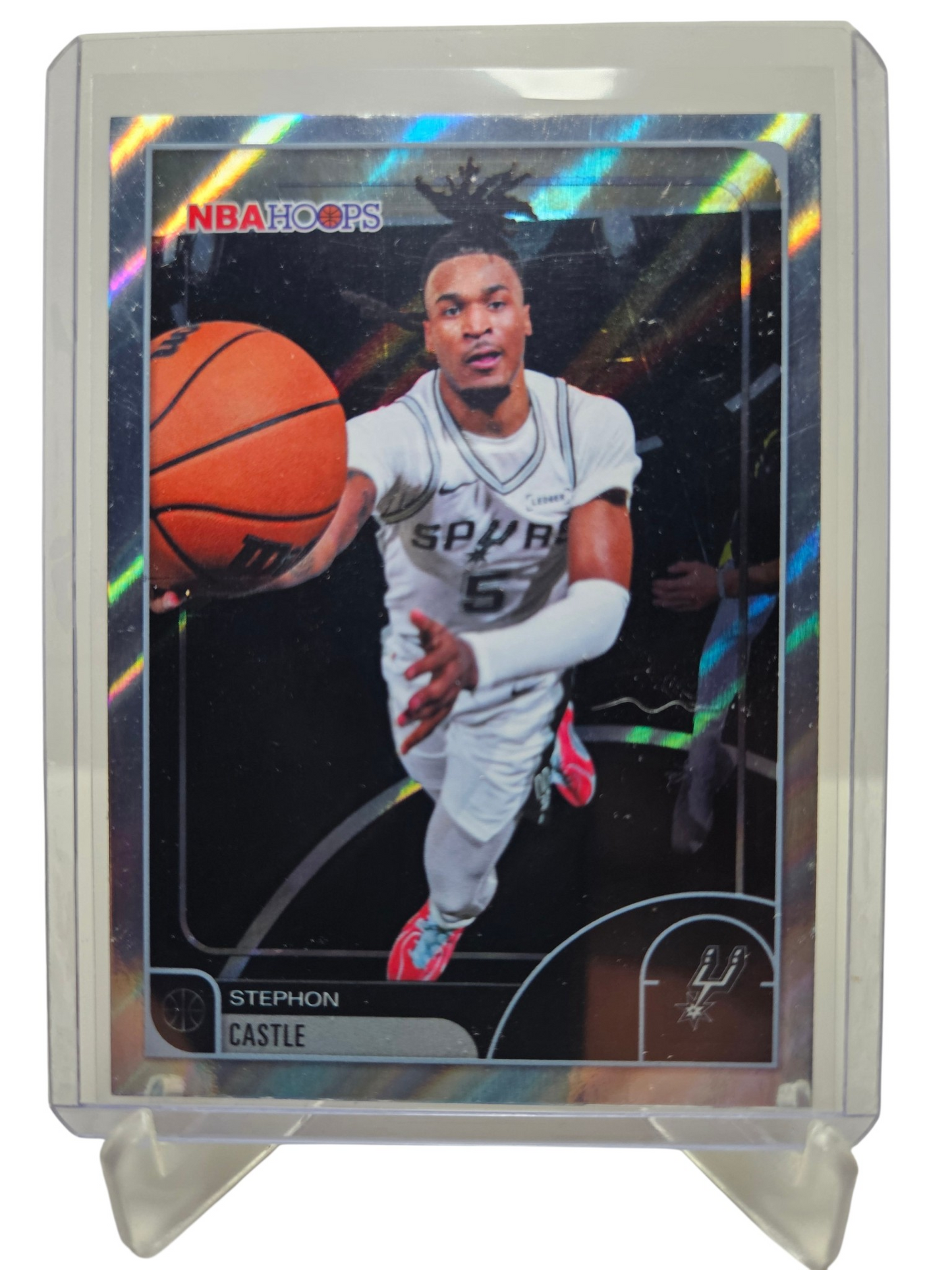 2025-26 Topps Hoops #47 Stephon Castle Rainbow Foil