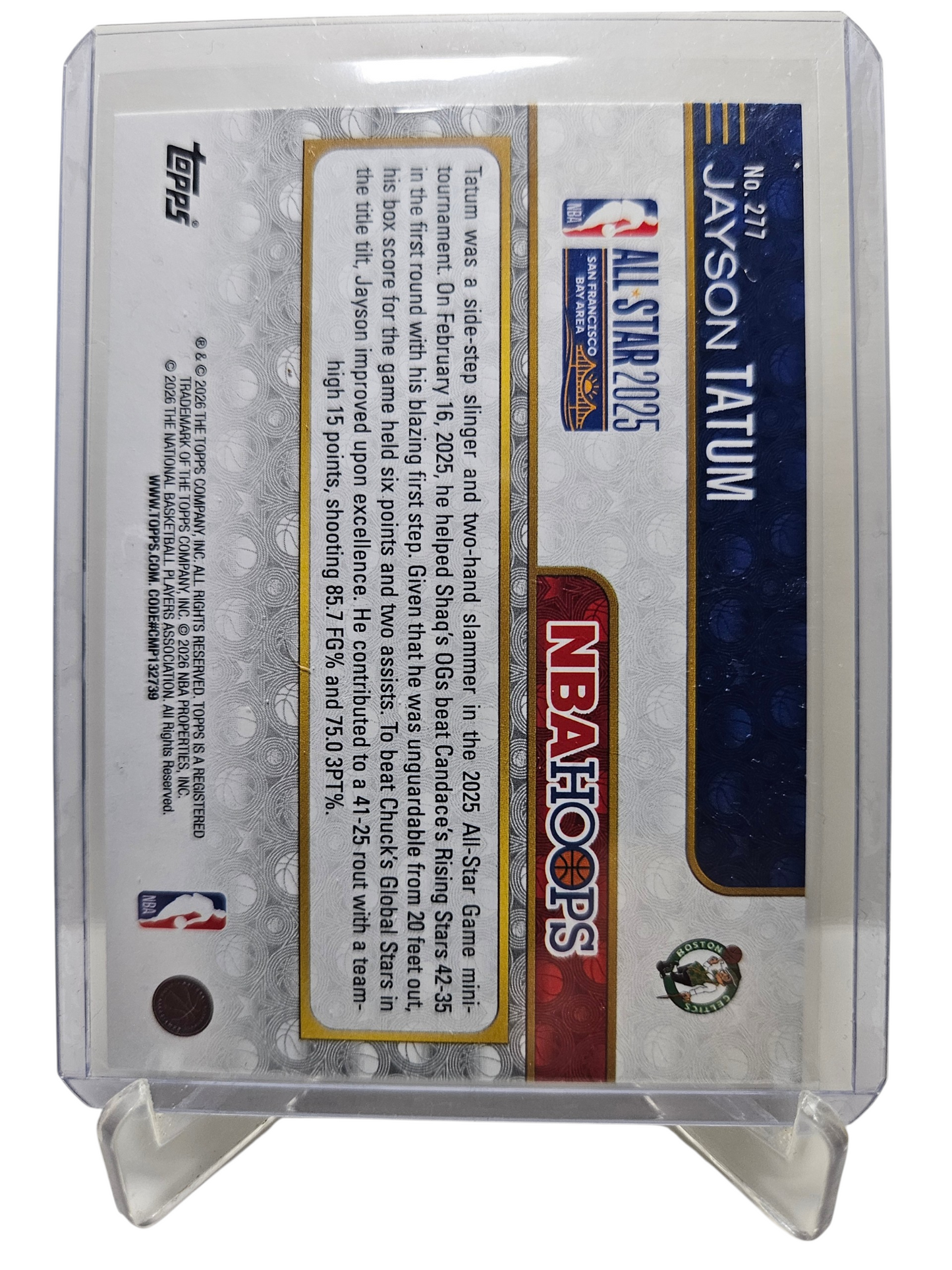 2025-26 Topps Hoops #277 Jayson Tatum 2025 All-Star