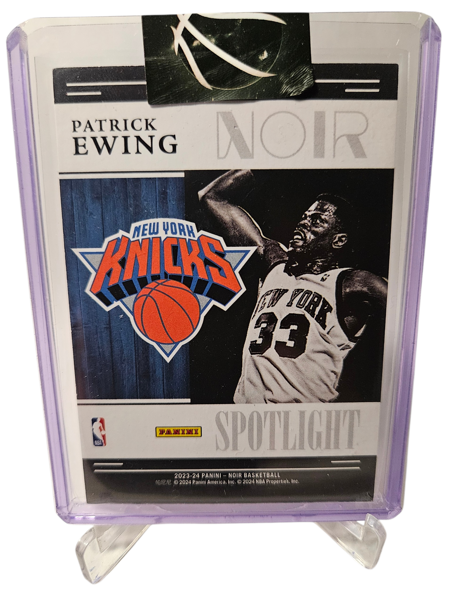 2023-24 Panini Noir #9 Patrick Ewing Spotlight 91/99