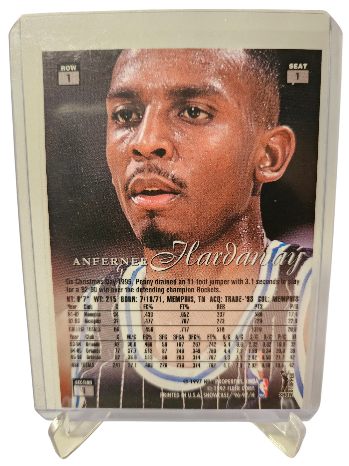 1996-97 Flair Showcase #1 Anfernee Hardaway Flair Showcase