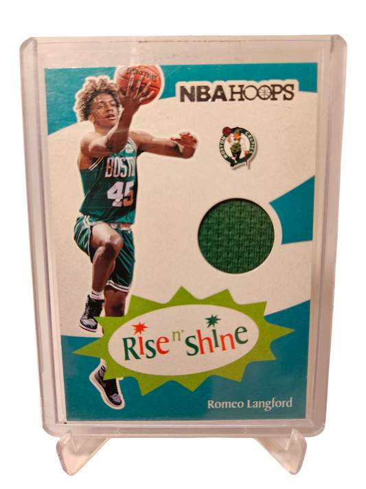 2019-20 Panini Hoops #RS-RLF Romeo Langford Rookie Card Rise N Shine Player Worn Patch