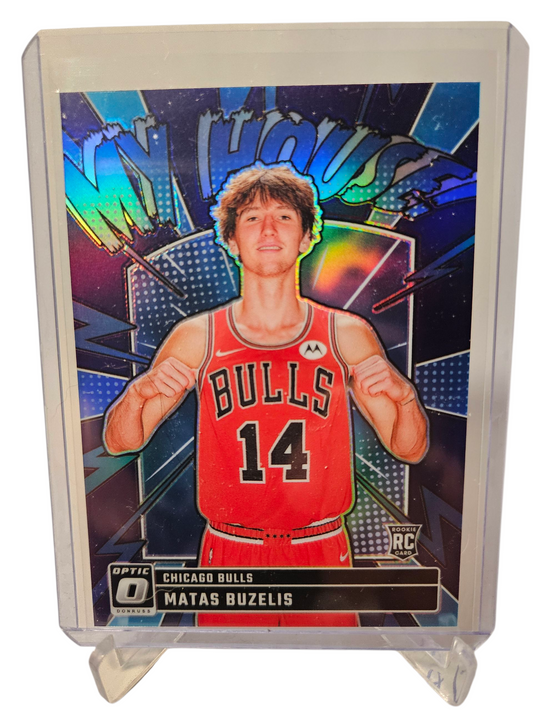 2024-25 Panini Donruss Optic #15 Matas Buzelis Rookie Card My House Purple Holo Prizm