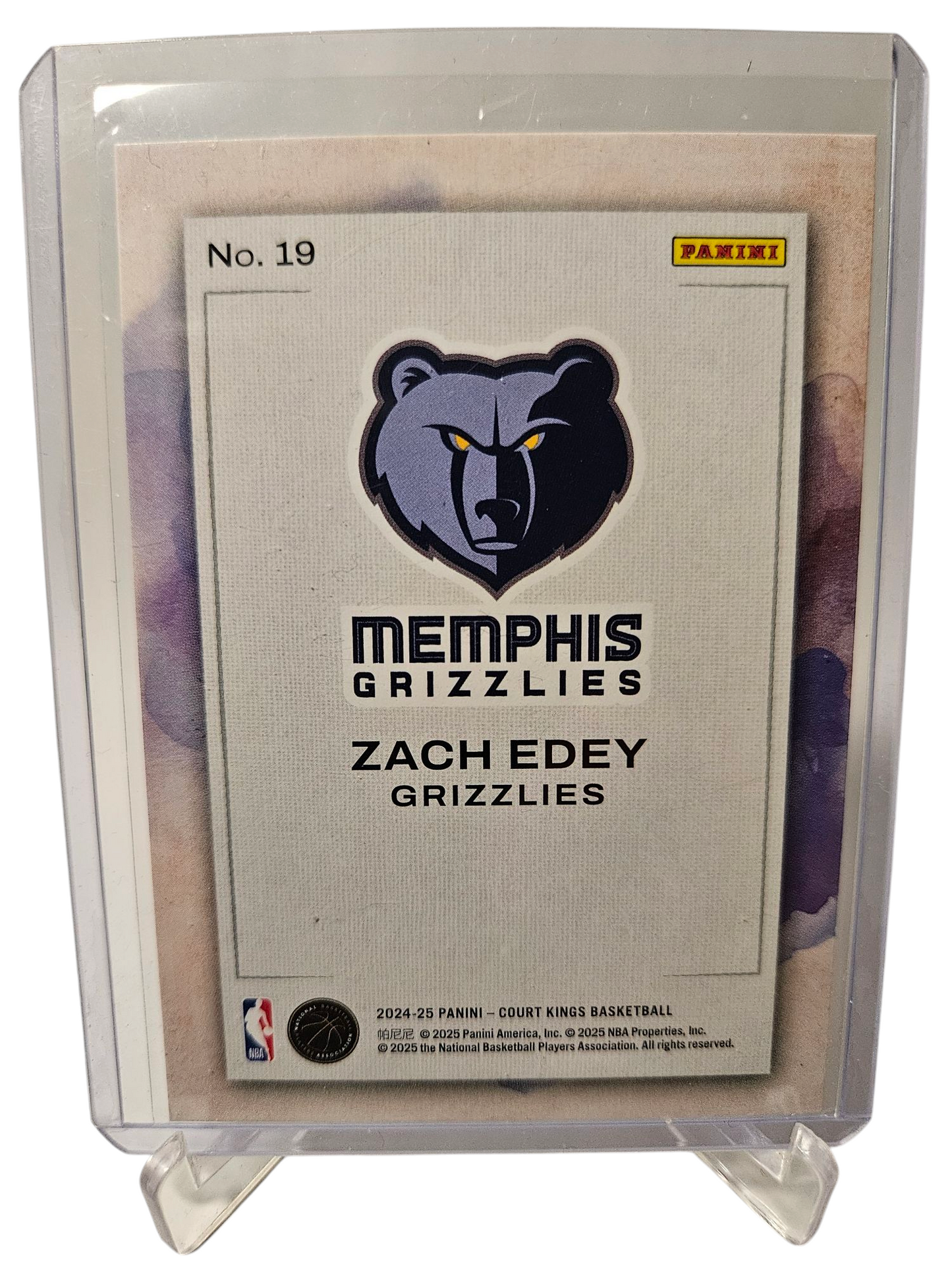 2024-25 Panini Court Kings #19 Zach Edey Rookie Card Water Color