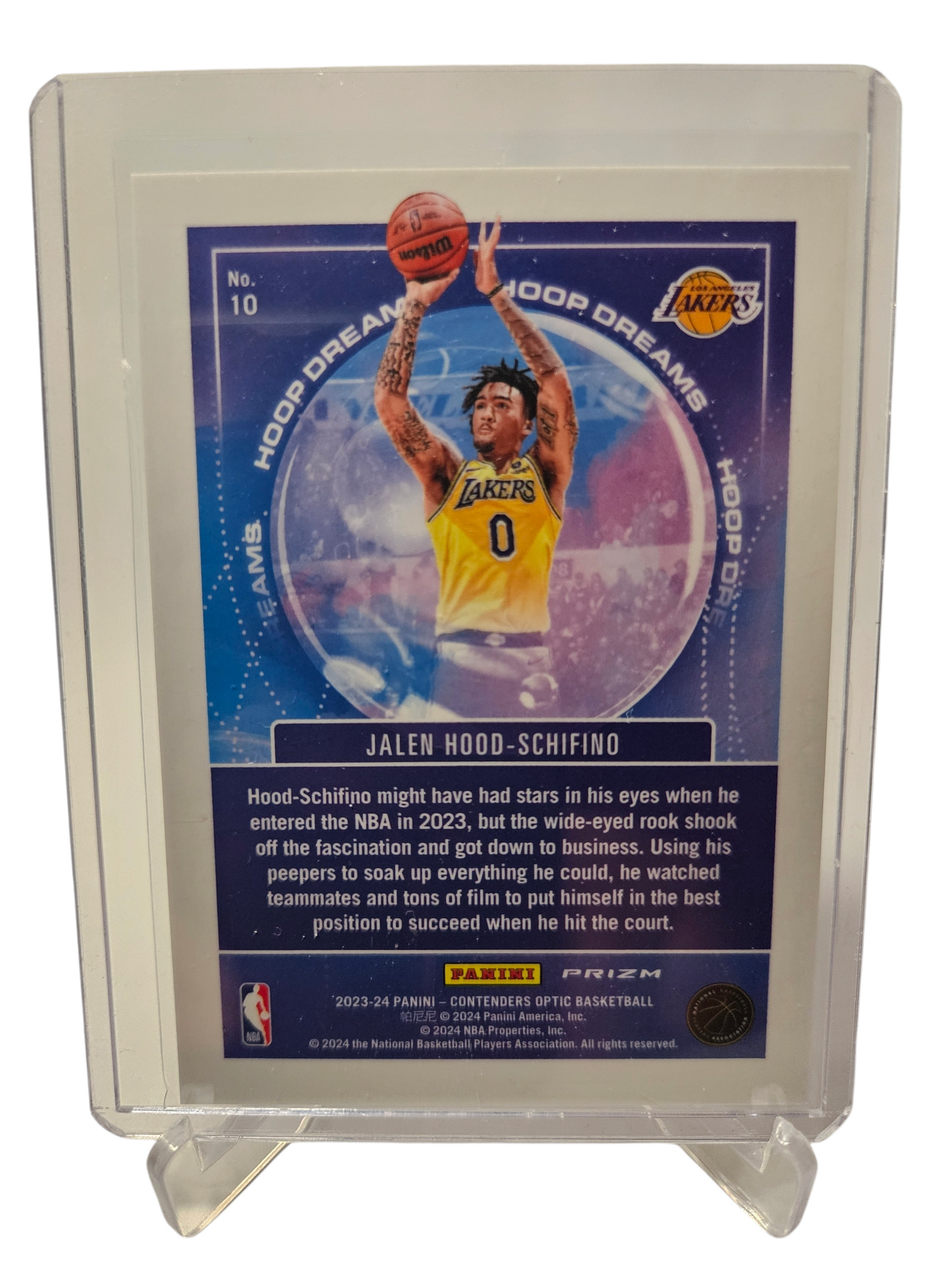 2023-24 Panini Contenders Optic #10 Jalen Hood-Schifino Rookie Card Hoop Dreams Silver Holo