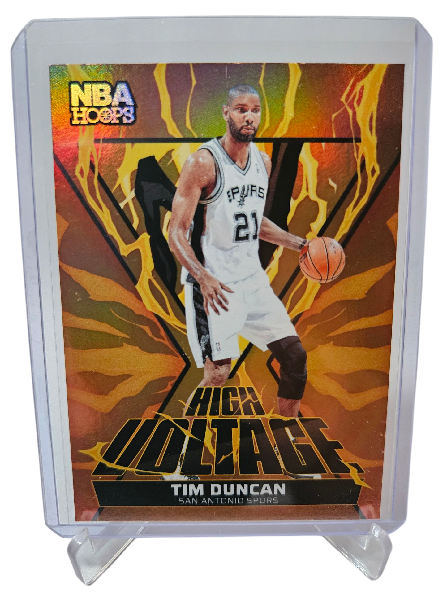 2024-25 Panini Hoops #11 Tim Duncan High Voltage Holo