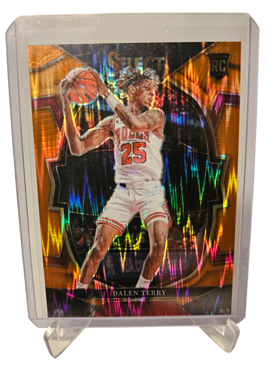 2022-23 Panini Select #89 Dalen Terry Rookie Card Orange Flash Prizm