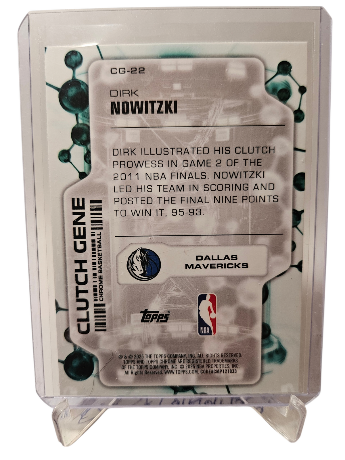 2025 Topps Chrome #CG-22 Dirk Nowitzki Clutch Gene