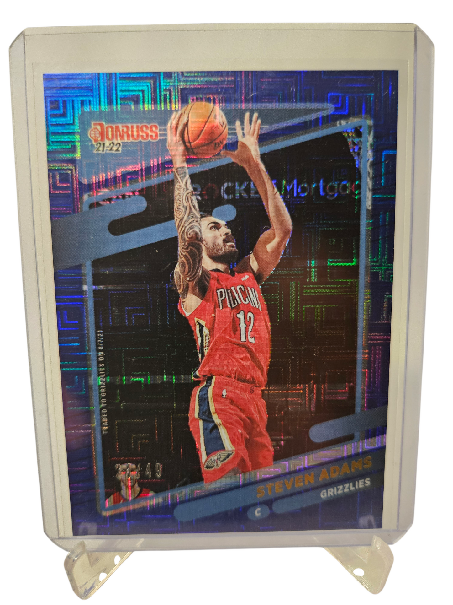 2021-22 Panini Donruss #193 Steven Adams Blue Choice Mojo Prizm 24/49