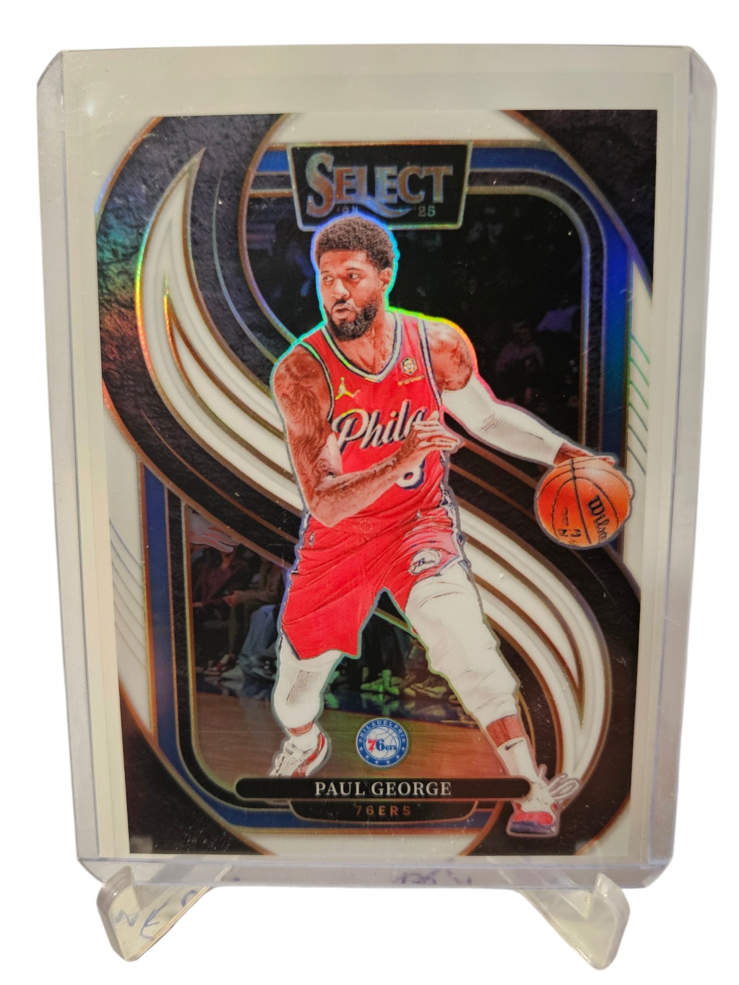 2024-25 Panini Select #159 Paul George White Prizm 075/149