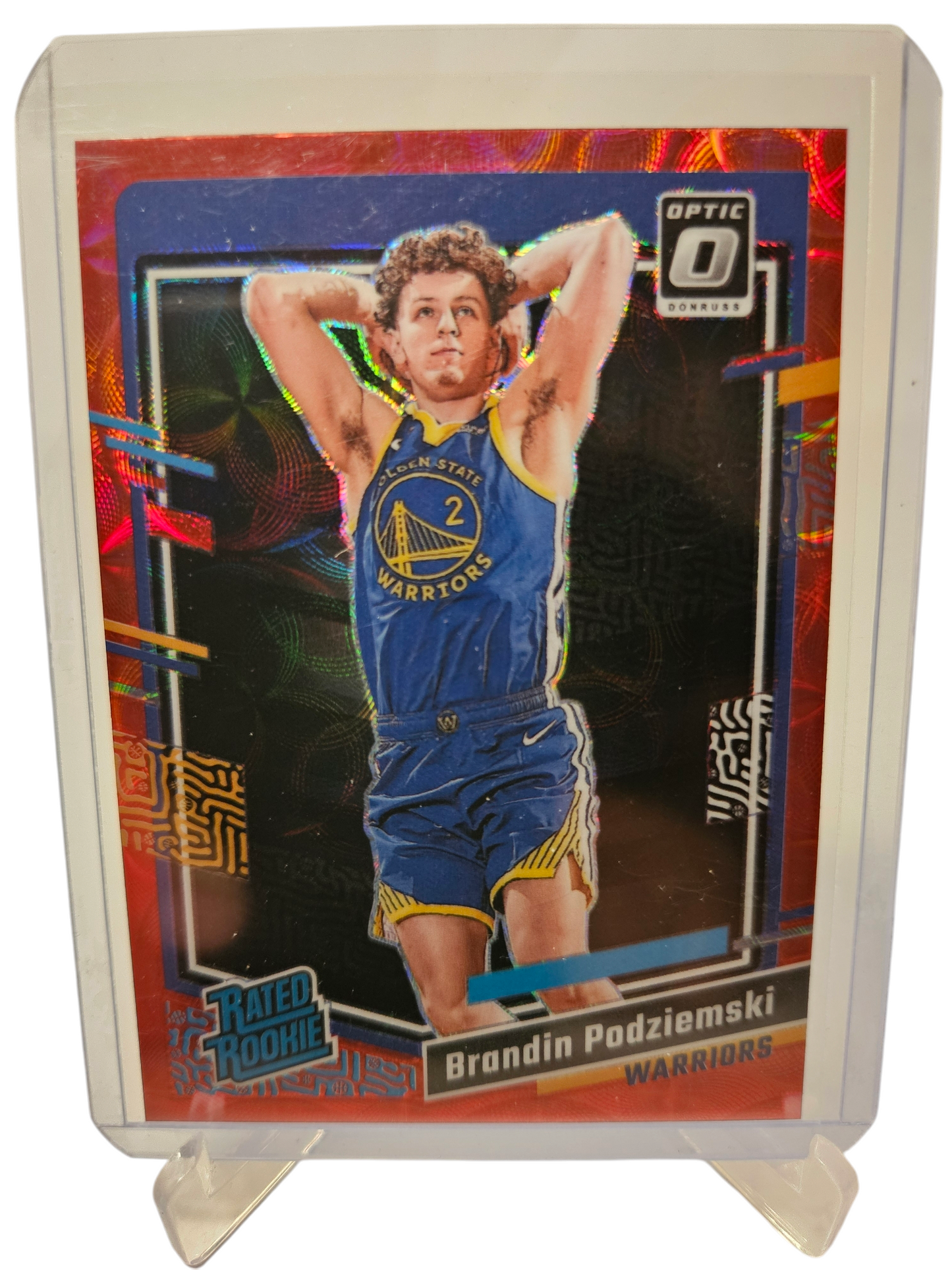 2023-24 Panini Donruss Optic #203 Brandin Podziemski Rookie Card Rated Rookie Red Scope