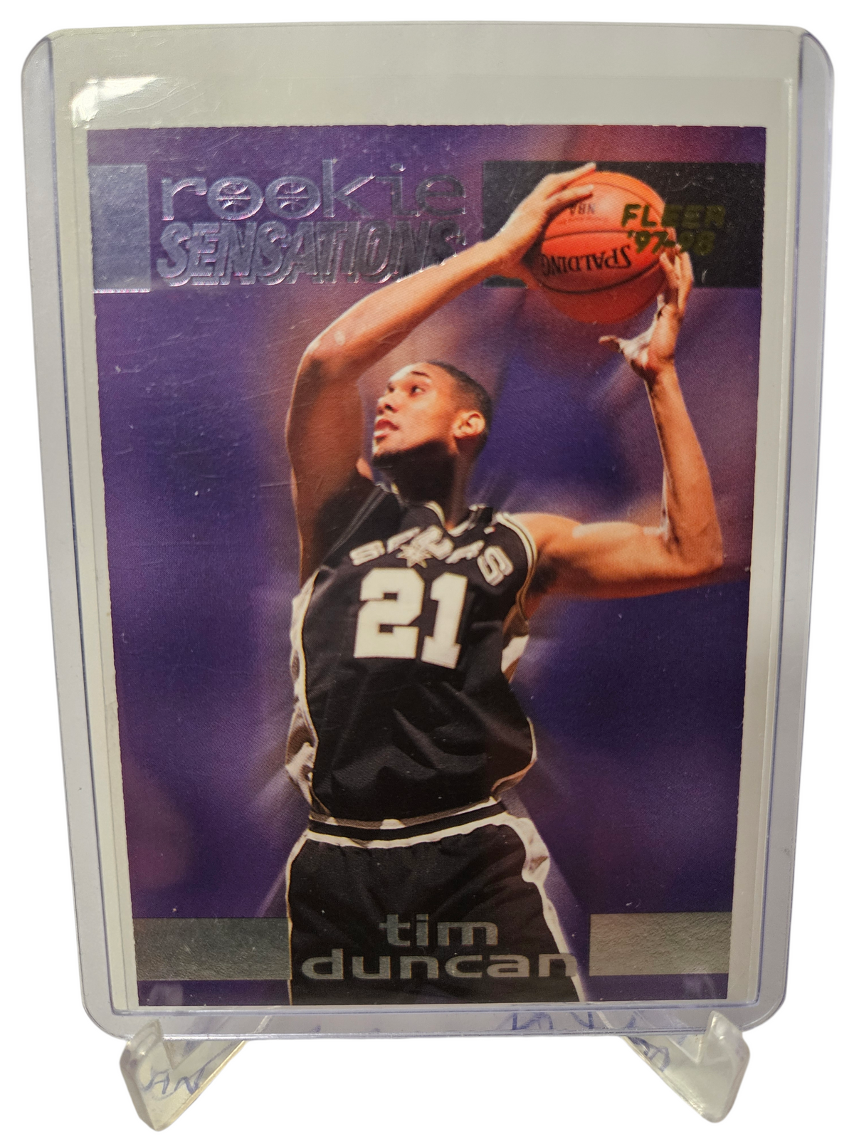 1997-98 Fleer #6 of 10 RS Tim Duncan Rookie Card Rookie Sensations