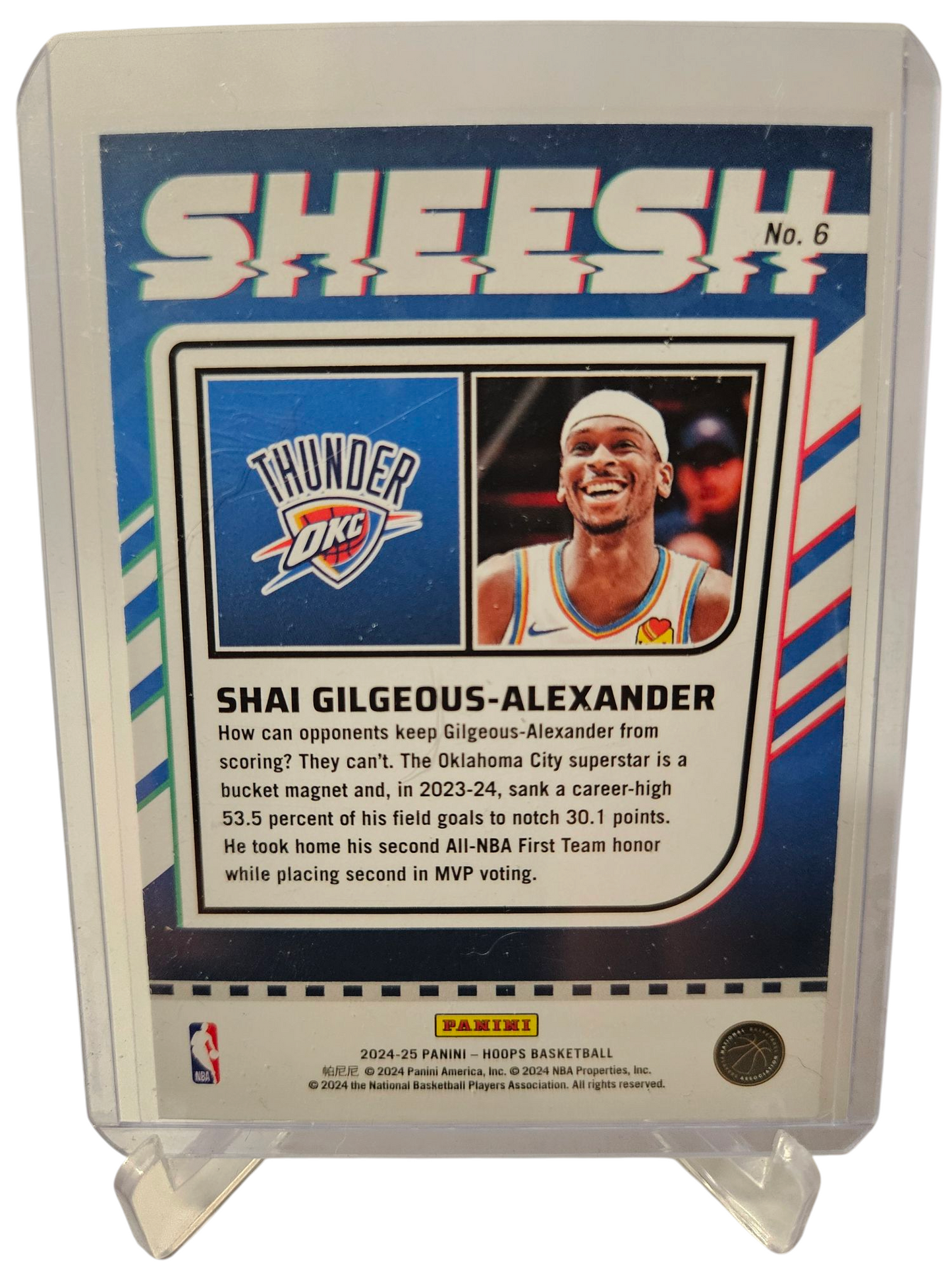 2024-25 Panini Hoops #6 Shai Gilgeous-Alexander Sheesh
