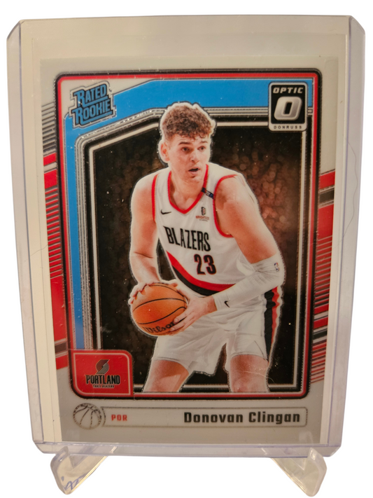 2024-25 Panini Donruss Optic #272 Donovan Clingan Rated Rookie