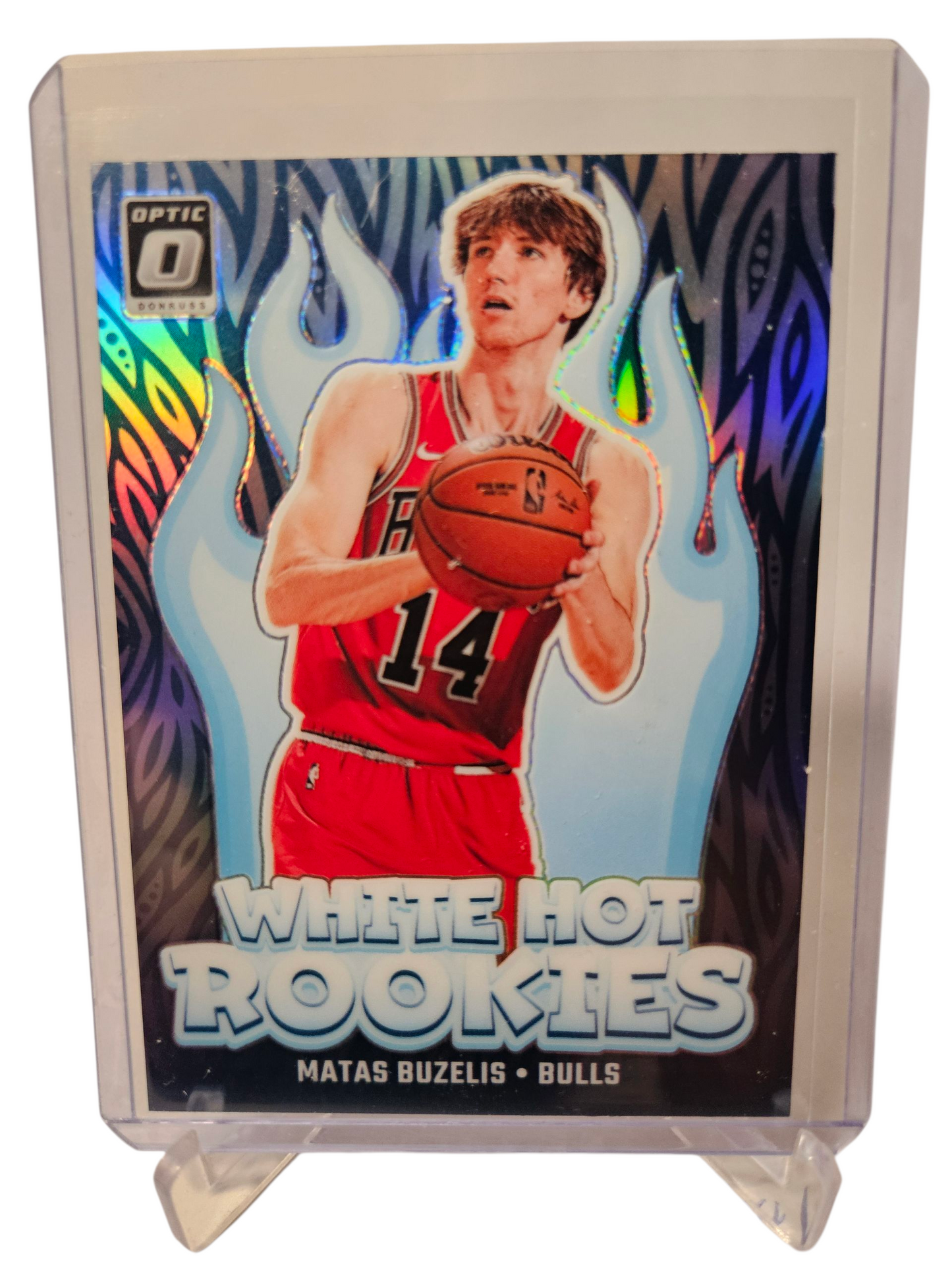 2024-25 Panini Donruss Optic #10 Matas Buzelis White Hot Rookies Silver Holo Prizm