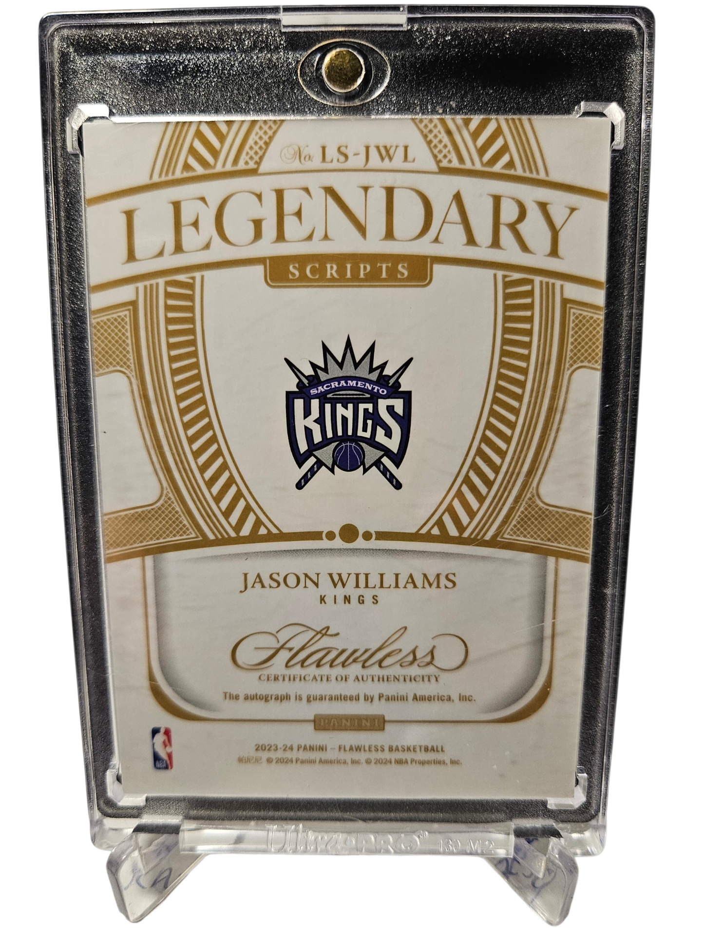 2023-24 Panini Flawless #LS-JWL Jason Williams (White Chocolate) Lengendary On Card Autograph 05/25