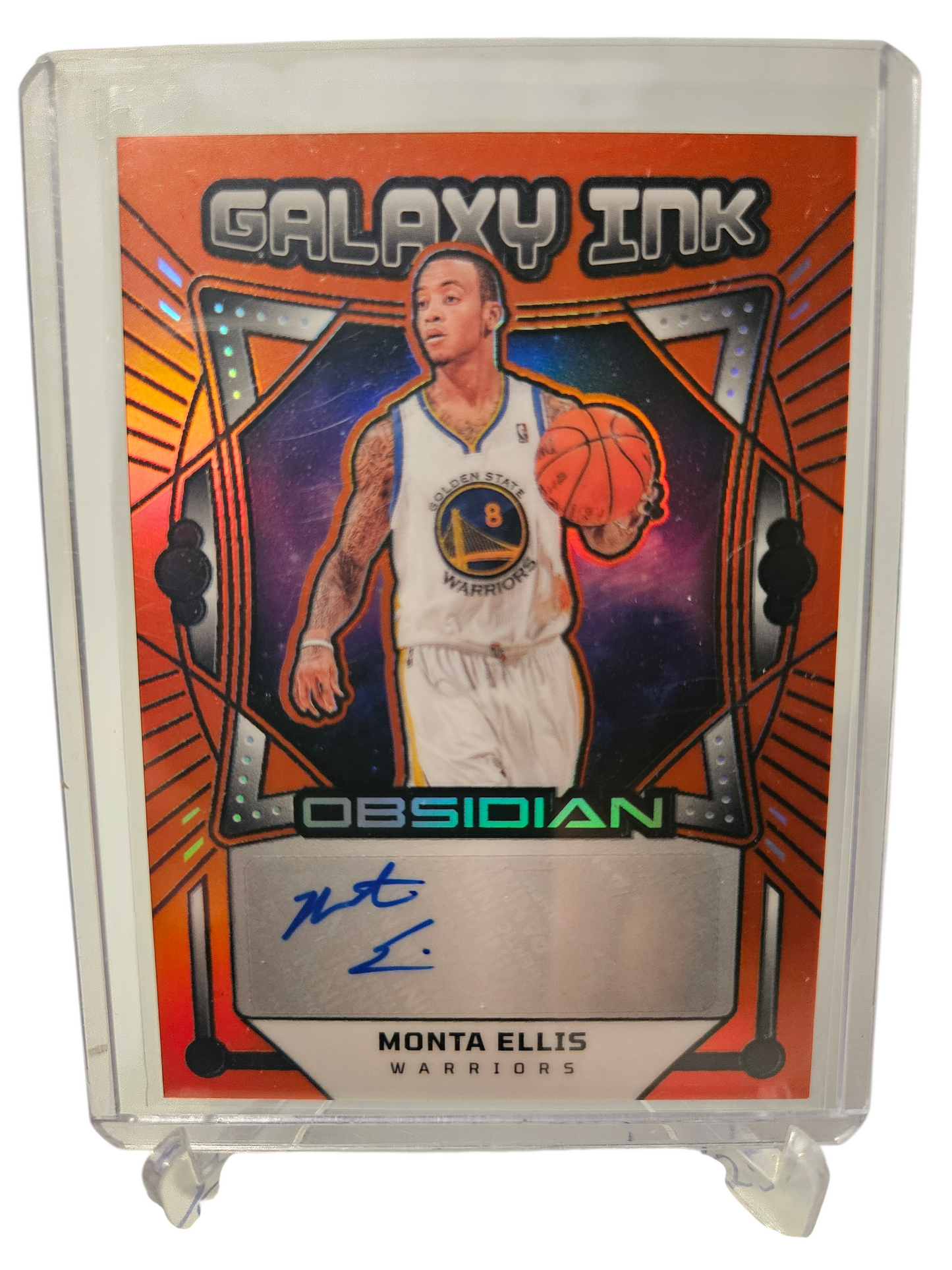 2024-25 Panini Obsidian #GI-MEG Monta Ellis Galaxy Ink Autograph Orange 27/99
