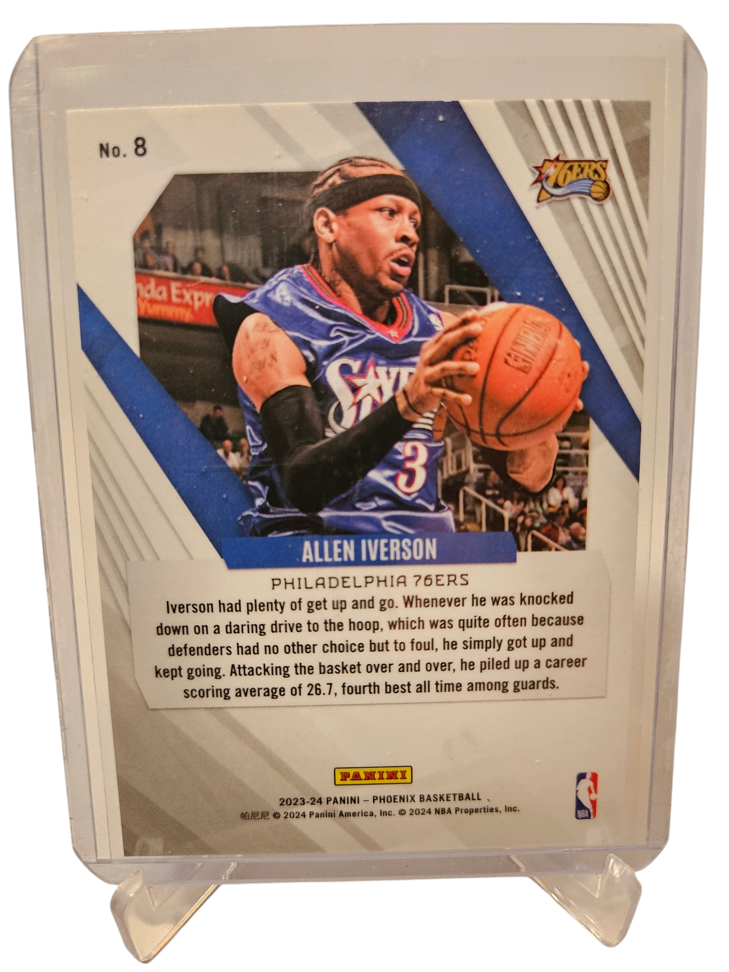 2023-24 Panini Phoenix #8 Allen Iverson Silver Holo