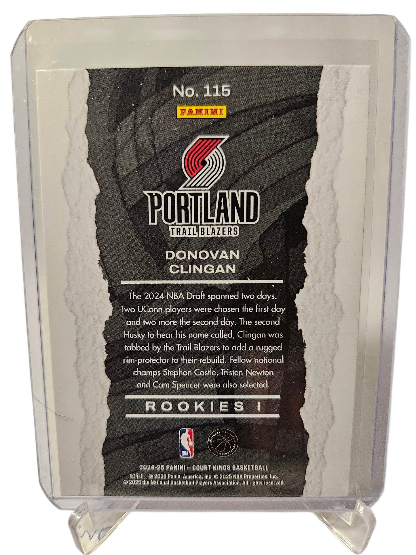 2024-25 Panini Court Kings #115 Donovan Clingan Rookies I